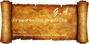 Gregorovics Angéla névjegykártya